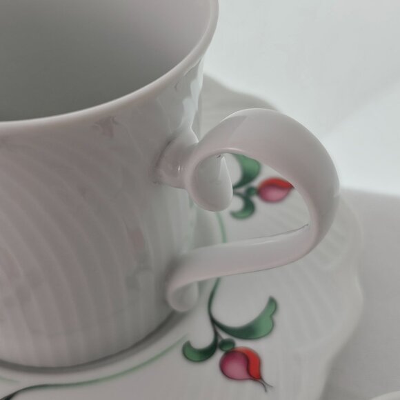 Dansk Rosebud Cup Saucer 3-1/4" floral 8oz romantic elegance tea coffee sets (3) - Picture 5 of 10